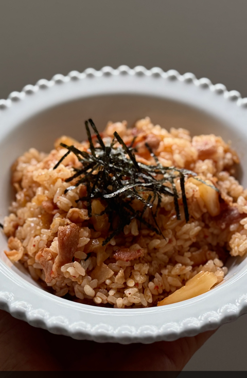 삼겹살 김치 콜리플라워 볶음밥